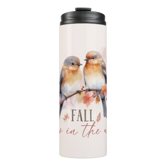 Bouteilles Isothermes L'Automne Est Dans L'Air - Beaux Oiseaux Et Feuill (Devant)