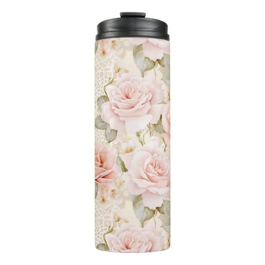 Bouteilles Isothermes Lavage de roses roses florales de mariage (Devant)