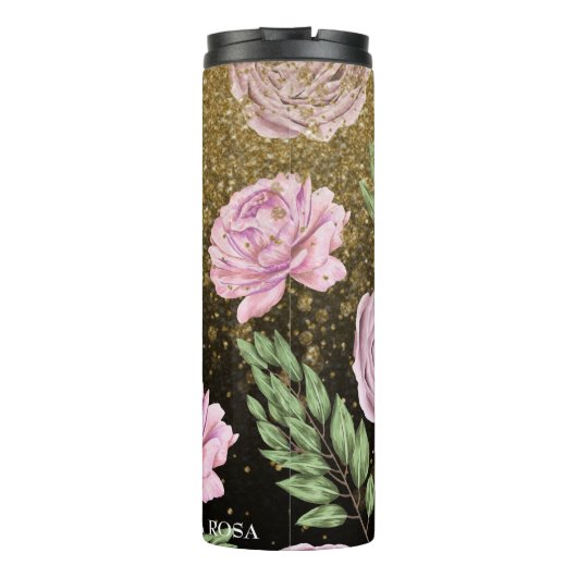 Bouteilles Isothermes *~* Lavande blanche PEONY Parties scintillant or F (Dos)