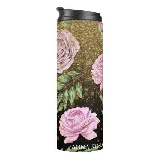 Bouteilles Isothermes *~* Lavande blanche PEONY Parties scintillant or F (Tourné sur la droite)