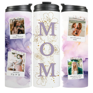Bouteilles Isothermes Lavender Mom Photo Coffee Travel Tumbler Mug