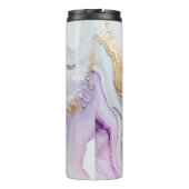 Bouteilles Isothermes Laver à l'aquarelle bleu violet monogramme (Dos)