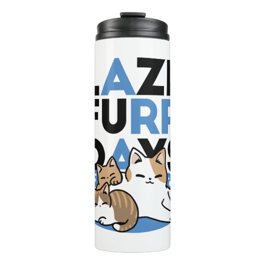 Bouteilles Isothermes Laze Furr Days - Cute Lazy Cats Design (Devant)