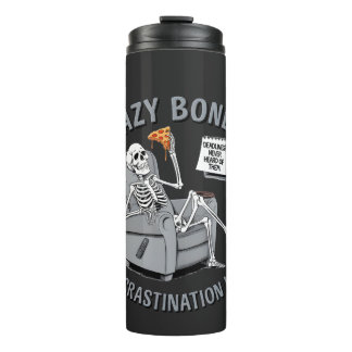 Bouteilles Isothermes Lazy Bones - Procrastination King Funny Skeleton
