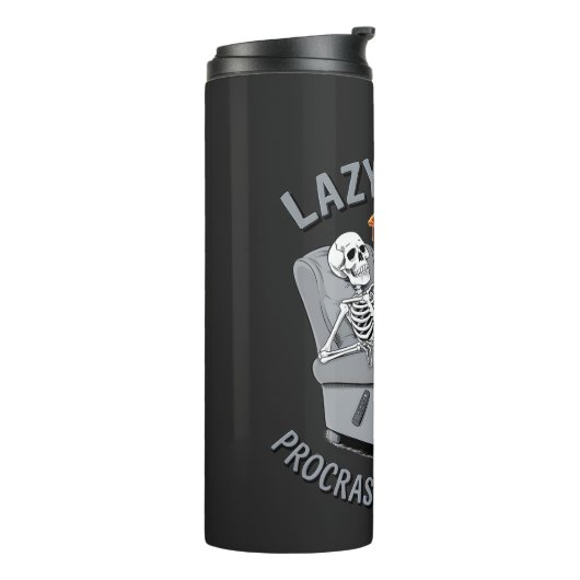 Bouteilles Isothermes Lazy Bones - Procrastination King Funny Skeleton (Tourné sur la gauche)
