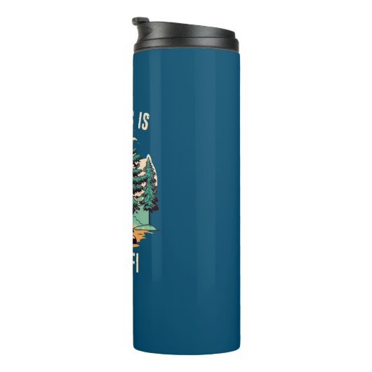 Bouteilles Isothermes Le Bonheur N'Est Pas Un Backpacking Wifi (Tourné sur la droite)