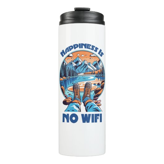 Bouteilles Isothermes Le Bonheur N'Est Pas Une Source De Randonnée Wifi (Devant)