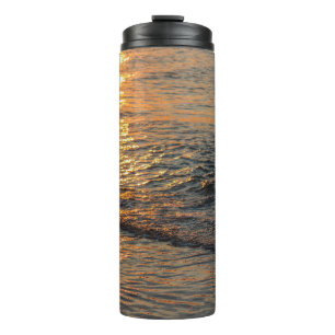 Bouteilles Isothermes Le coucher de soleil sur la belle eau de l'océan