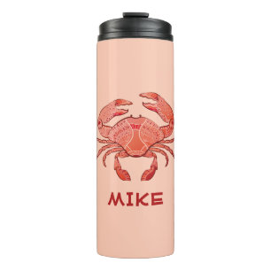Bouteilles Isothermes Le crabe de style ajoutent votre nom