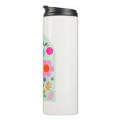 Bouteilles Isothermes Le Jardin 03 Abstrait Floral Vert Fleurs Roses (Tourné sur la droite)