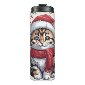 Bouteilles Isothermes Le Petit Aide de Noël Chat