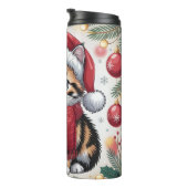 Bouteilles Isothermes Le Petit Aide de Noël Chat (Tourné sur la droite)