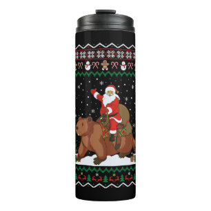 Bouteilles Isothermes Le poison de Beaver Ugly Xmas Funny Santa Riding B