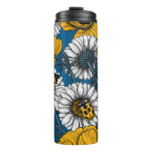 Bouteilles Isothermes Le pré en jaune et bleu (Devant)