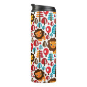 Bouteilles Isothermes le rétro lion mignon badine l'illustration (Tourné sur la droite)