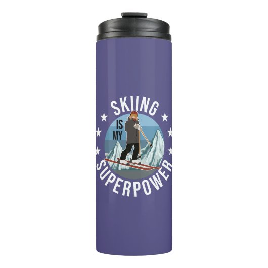 Bouteilles Isothermes Le Ski Est Ma Superpuissance (Devant)