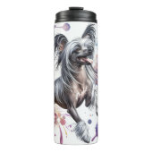 Bouteilles Isothermes Le vol floral de Chinese Crested (Devant)