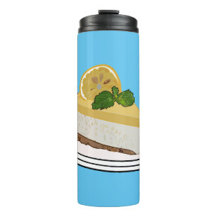 Bouteilles Isothermes Lemon cheesecake cartoon illustration 