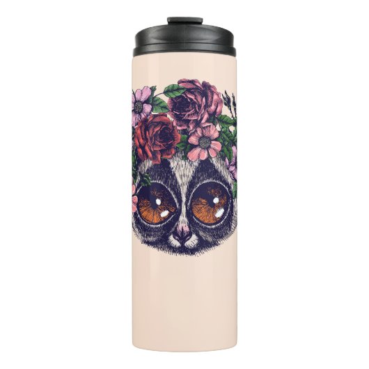 Bouteilles Isothermes Lémur floral doux (Devant)