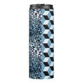 Bouteilles Isothermes Léopard Géométrique, Design de peau animale. (Dos)