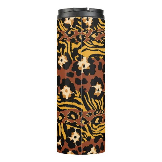 Bouteilles Isothermes Léopard, peaux de tigre, motif sauvage. (Dos)