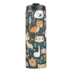 Bouteilles Isothermes Les animaux adorables design vert décor
