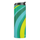 Bouteilles Isothermes les années 70 Retro Super Wave Rainbow Turquoise V (Tourné sur la gauche)