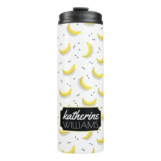 Bouteilles Isothermes Les bananes géométriques | ajoutent votre nom (Devant)