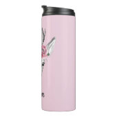 Bouteilles Isothermes Les cerfs communs de fleurs d'aquarelle | ajoutent (Tourné sur la droite)