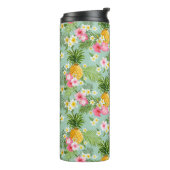 Bouteilles Isothermes Les fleurs et les ananas tropicaux | ajoutent (Tourné sur la gauche)