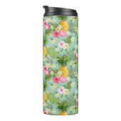Bouteilles Isothermes Les fleurs et les ananas tropicaux | ajoutent (Tourné sur la droite)