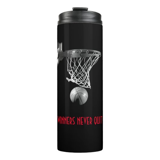 Bouteilles Isothermes Les Gagnants N'Ont Jamais Quitté Le Basket (Devant)