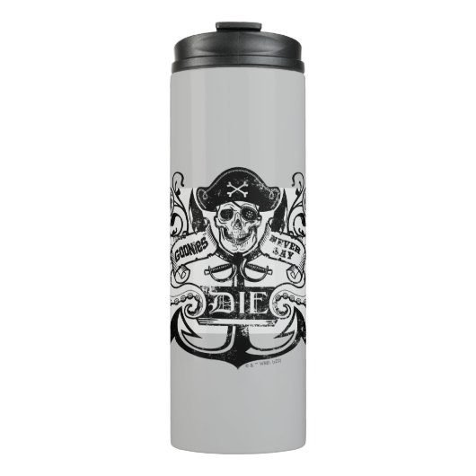 Bouteilles Isothermes Les Goonies "Never Say Die" Pirate Ancre Badge (Devant)