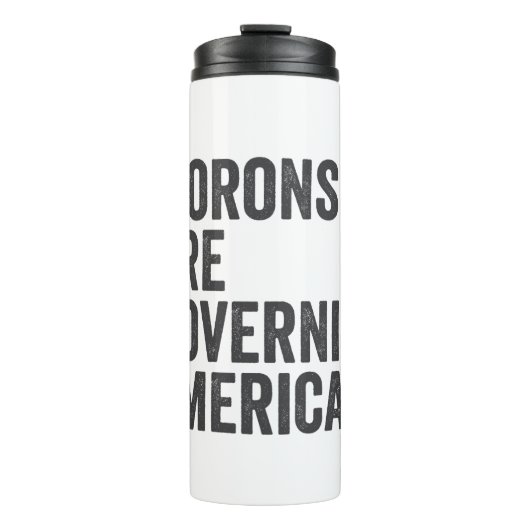 Bouteilles Isothermes Les morons dirigent l'Amérique 4 juillet (Devant)