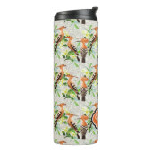Bouteilles Isothermes Les oiseaux exotiques sur la dentelle | ajoutent (Tourné sur la gauche)