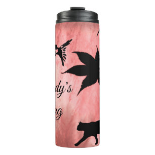 Bouteilles Isothermes Les silhouettes de la nature sur le marbre rose *P