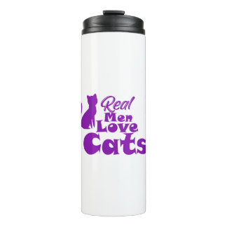 Bouteilles Isothermes Les vrais hommes aiment les chats – Cadeaux pour l