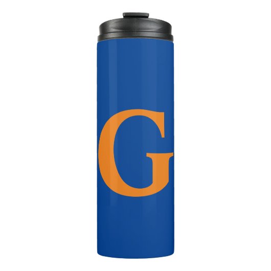 Bouteilles Isothermes Lettre Initiale Monogramme Moderne Design Bleu Ora (Devant)
