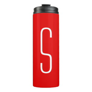 Bouteilles Isothermes Lettre initiale Monogramme Rouge blanc moderne