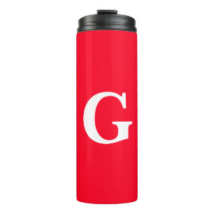 Bouteilles Isothermes Lettre initiale Monogramme Rouge Blanc Plaine Simp