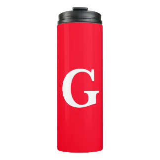 Bouteilles Isothermes Lettre initiale Monogramme Rouge Blanc Plaine Simp