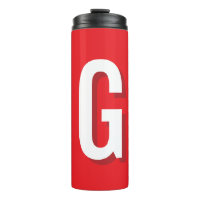 Lettre initiale Monogramme Rouge Blanc Simple