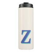 Bouteilles Isothermes LETTRE INITIALE MOYENNE Bleue 3D Tendance | Couleu (Devant)