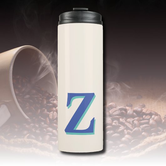 Bouteilles Isothermes LETTRE INITIALE MOYENNE Bleue 3D Tendance | Couleu