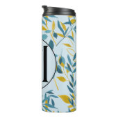 Bouteilles Isothermes Lettre M or bleu marine Feuille moderne (Tourné sur la droite)