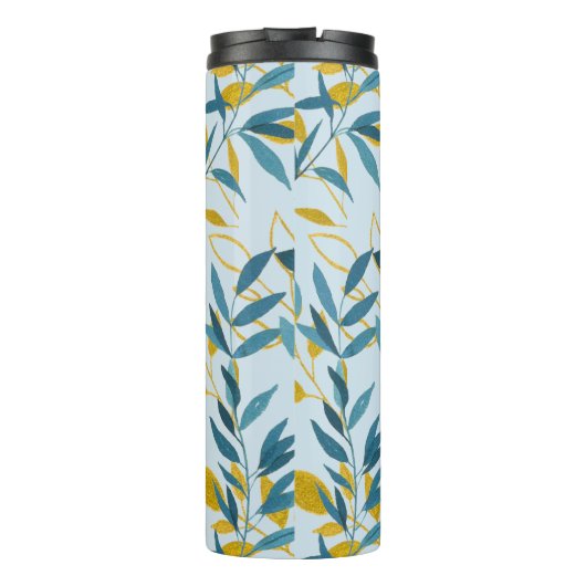 Bouteilles Isothermes LETTRE P D'OR Bleu Feuille (Dos)