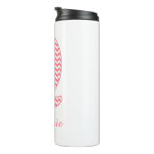 Bouteilles Isothermes Lettre rose pastel Chevron Q Design (Tourné sur la droite)