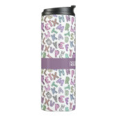 Bouteilles Isothermes Lettres de l'alphabet des doodles (Tourné sur la gauche)