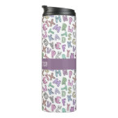 Bouteilles Isothermes Lettres de l'alphabet des doodles (Tourné sur la droite)