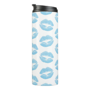 Bouteilles Isothermes Lèvres Bleues, Motif De Lèvres, Bleu, Baiser